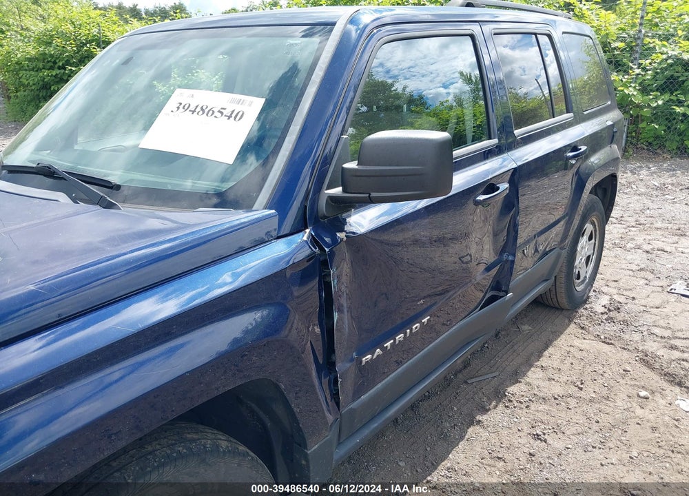 2012 JEEP PATRIOT SPORT VIN: 1C4NJPBA8CD606287