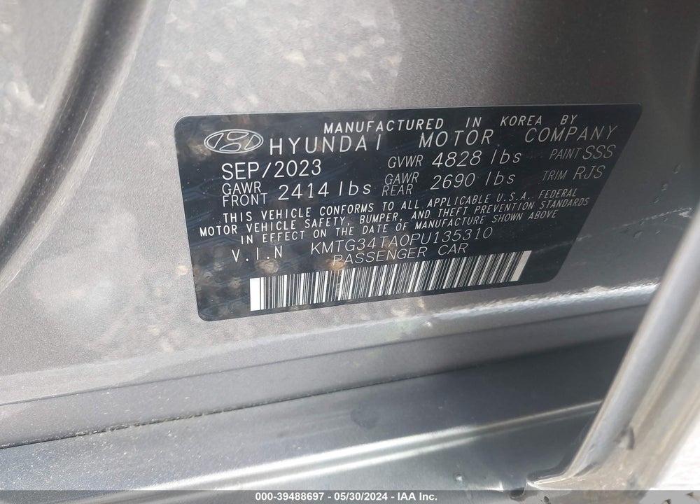 2023 GENESIS G70 2.0T AWD VIN: KMTG34TA0PU135310