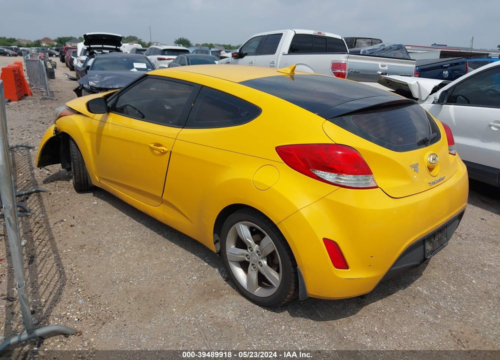 2013 HYUNDAI VELOSTER BASE W/BLACK VIN: KMHTC6AD3DU175104