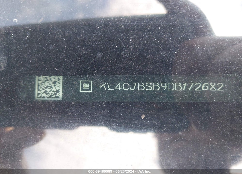 2013 BUICK ENCORE VIN: KL4CJBSB9DB172682