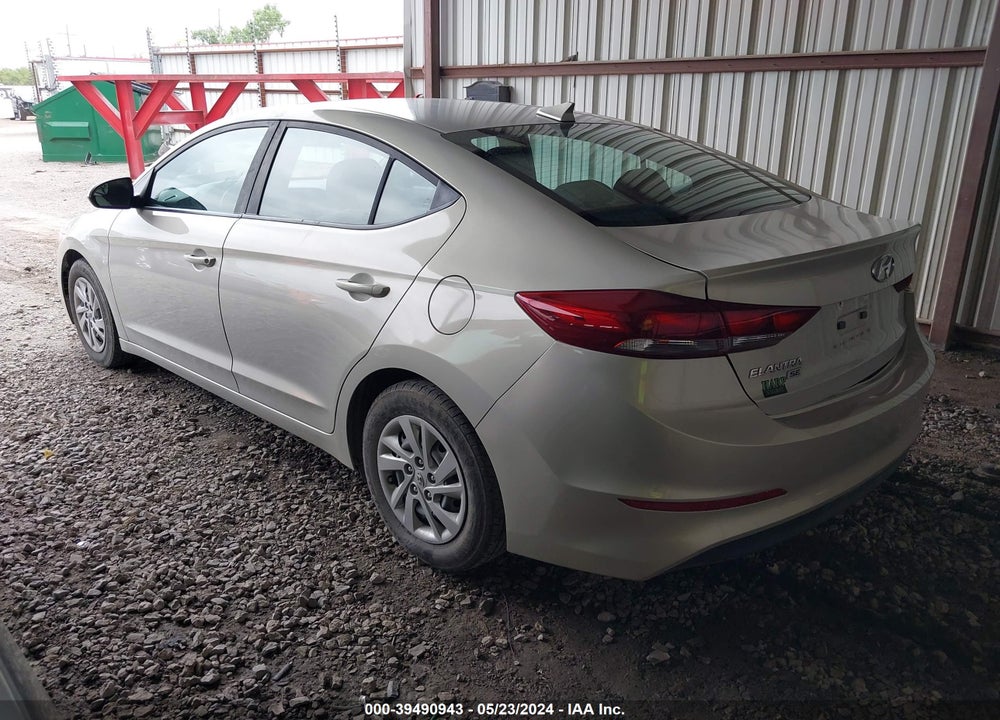 2017 HYUNDAI ELANTRA SE VIN: KMHD74LF7HU088629