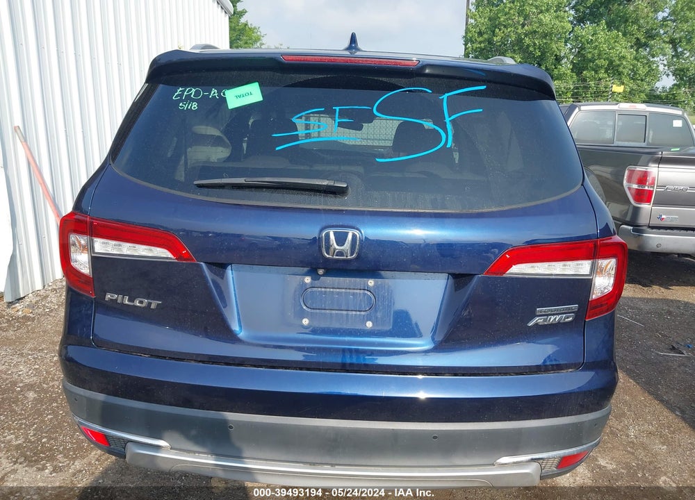 2019 HONDA PILOT TOURING VIN: 5FNYF6H99KB084718