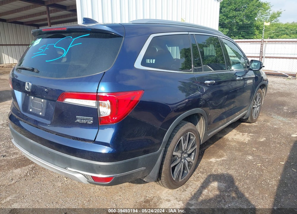2019 HONDA PILOT TOURING VIN: 5FNYF6H99KB084718