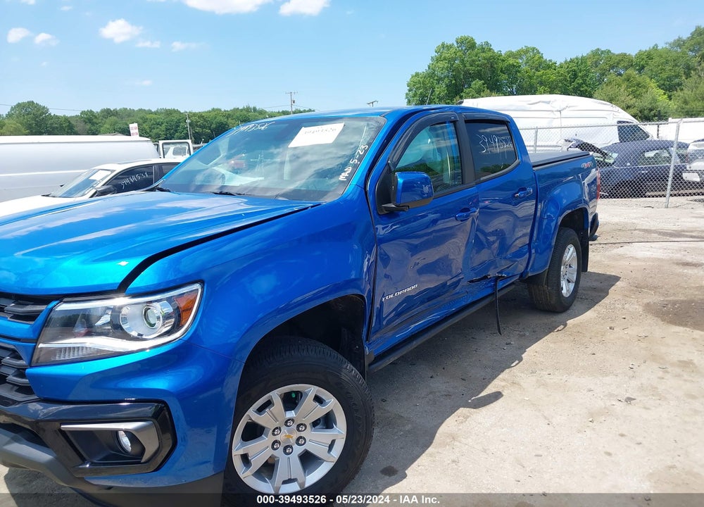 2022 CHEVROLET COLORADO 4WD SHORT BOX LT VIN: 1GCGTCEN1N1331747