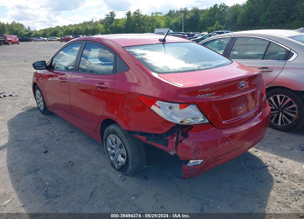 2016 HYUNDAI ACCENT SE VIN: KMHCT4AE8GU022493