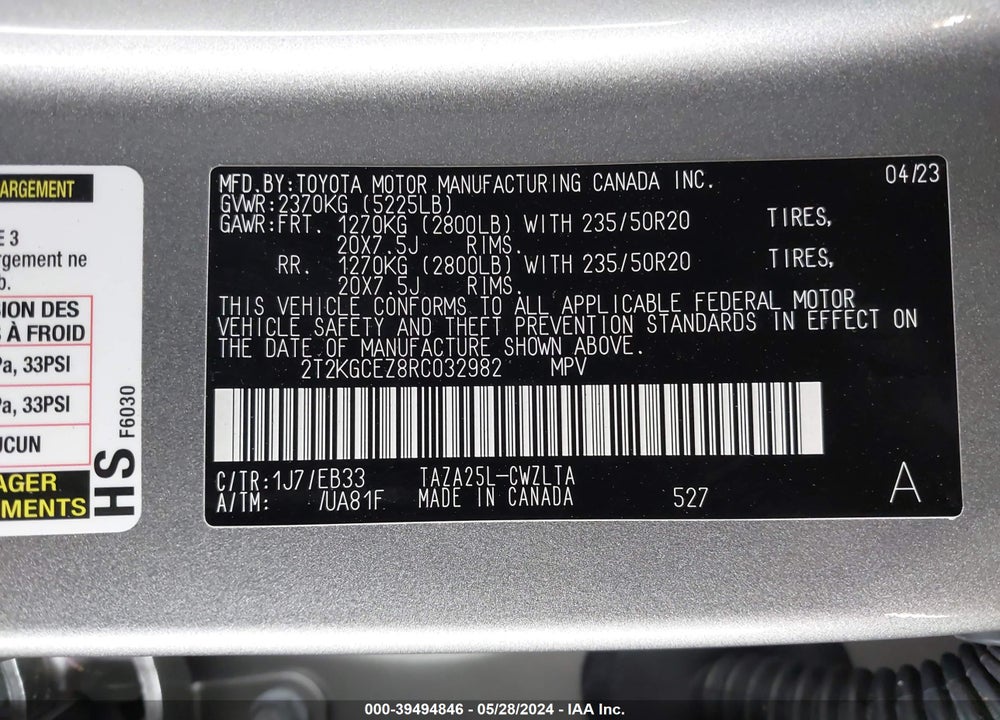 2024 LEXUS NX 350 F SPORT HANDLING VIN: 2T2KGCEZ8RC032982