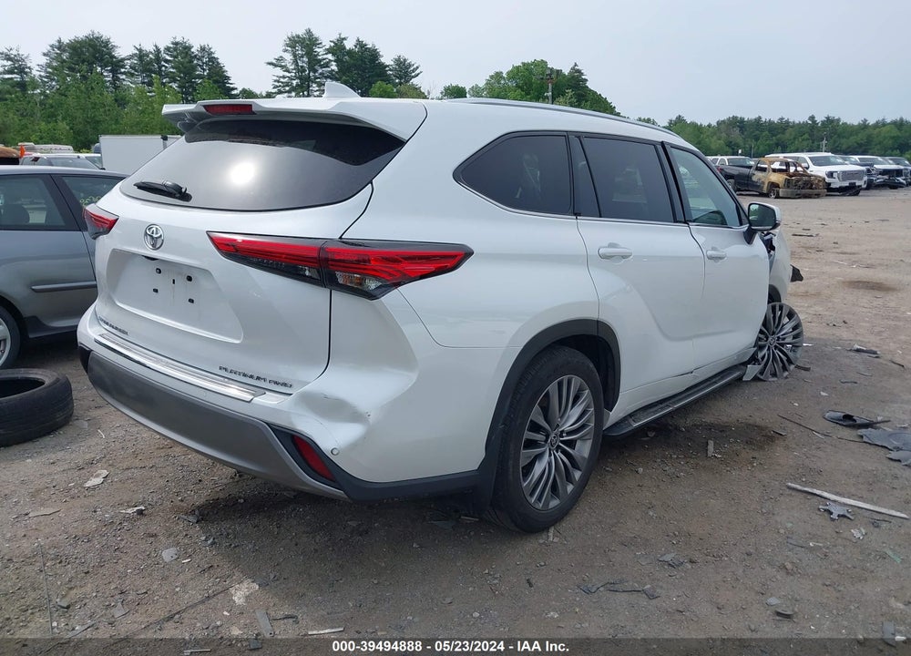 2022 TOYOTA HIGHLANDER PLATINUM VIN: 5TDFZRBH6NS171394