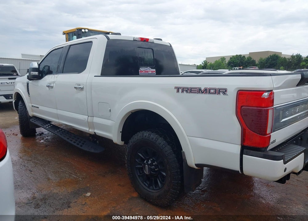 2021 FORD F-250 PLATINUM VIN: 1FT8W2BT6MEC52171