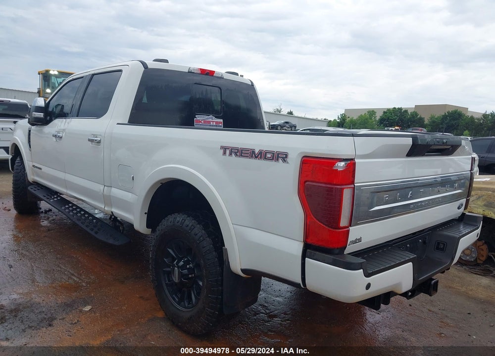 2021 FORD F-250 PLATINUM VIN: 1FT8W2BT6MEC52171