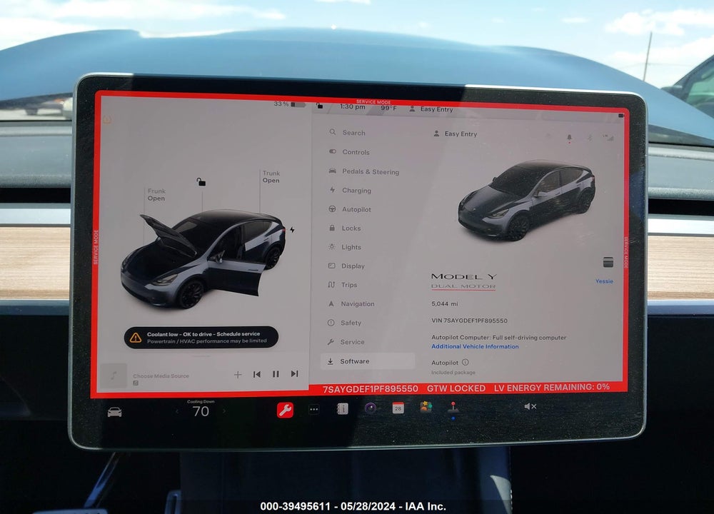 2023 TESLA MODEL Y AWD/PERFORMANCE DUAL MOTOR ALL-WHEEL DRIVE VIN: 7SAYGDEF1PF895550