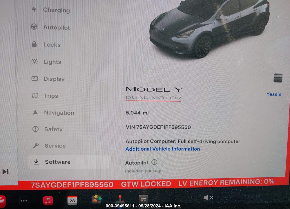 2023 TESLA MODEL Y AWD/PERFORMANCE DUAL MOTOR ALL-WHEEL DRIVE VIN: 7SAYGDEF1PF895550