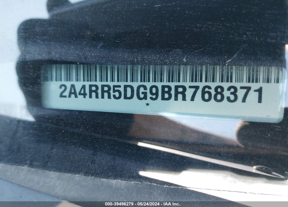 2011 CHRYSLER TOWN & COUNTRY TOURING VIN: 2A4RR5DG9BR768371