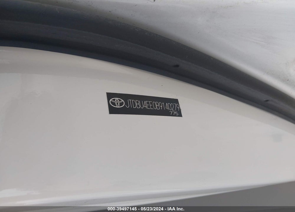 2011 TOYOTA COROLLA LE VIN: JTDBU4EE0B9140279