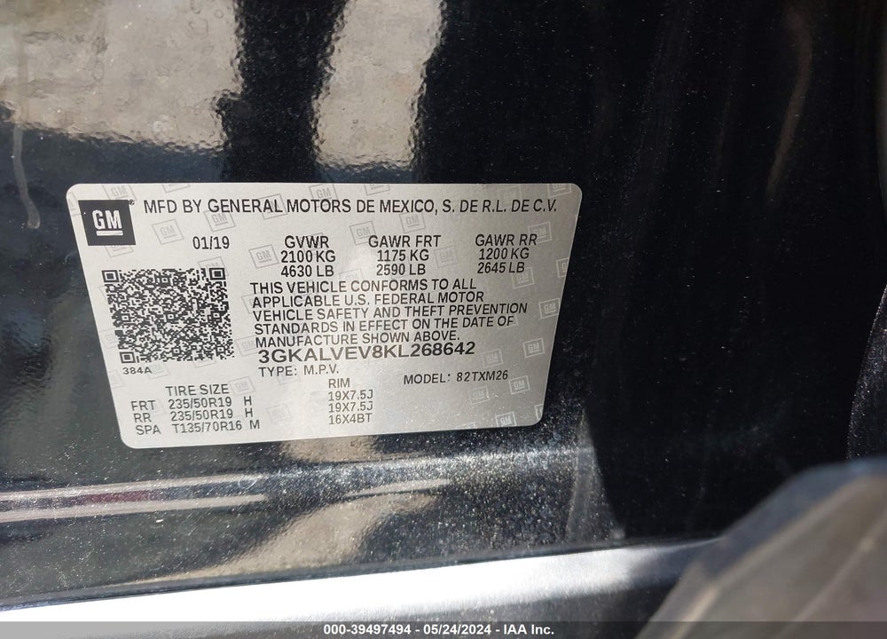 2019 GMC TERRAIN VIN: 3GKALVEV8KL268642
