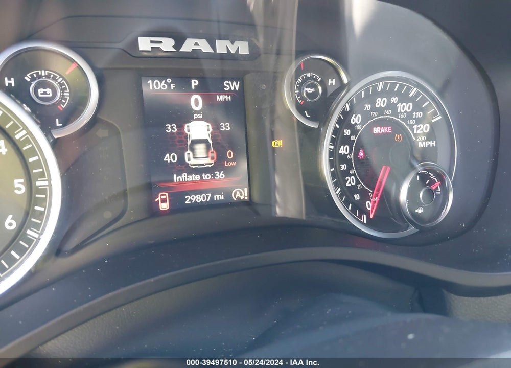 2023 RAM 1500 BIG HORN 4X2 5'7 BOX VIN: 1C6RREFT5PN619628