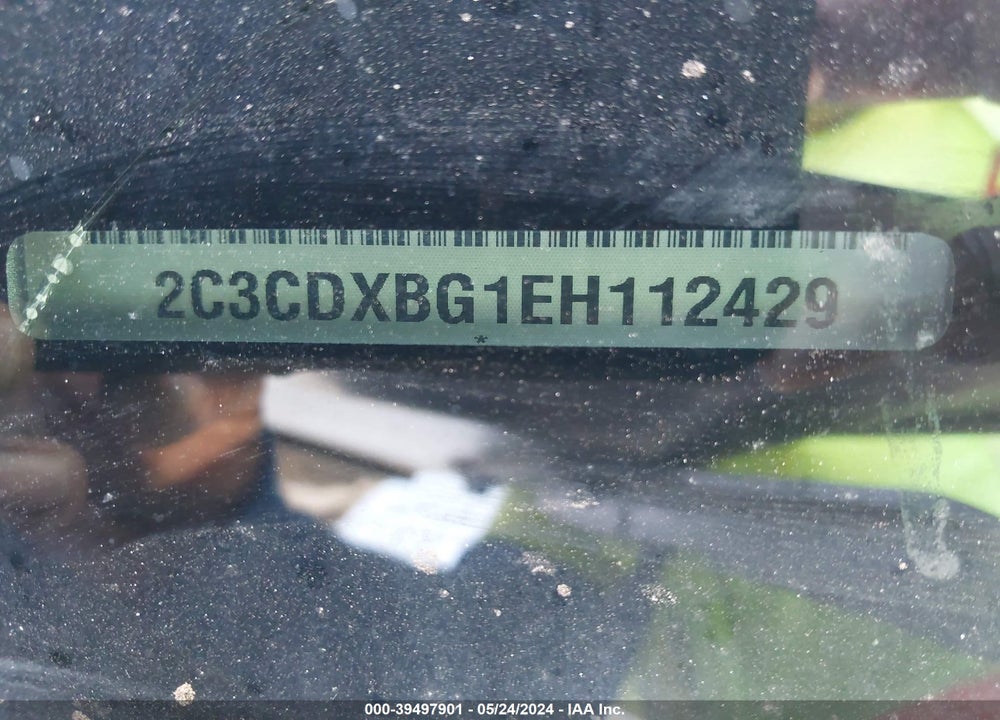 2014 DODGE CHARGER SE VIN: 2C3CDXBG1EH112429