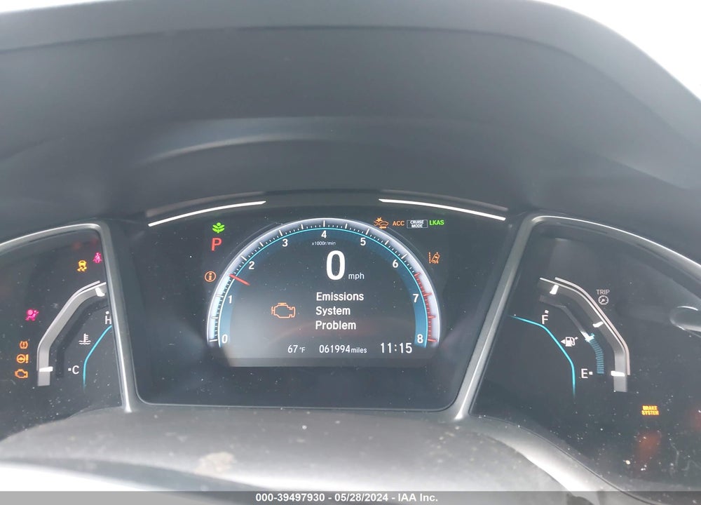 2020 HONDA CIVIC EX VIN: 19XFC1F35LE013735