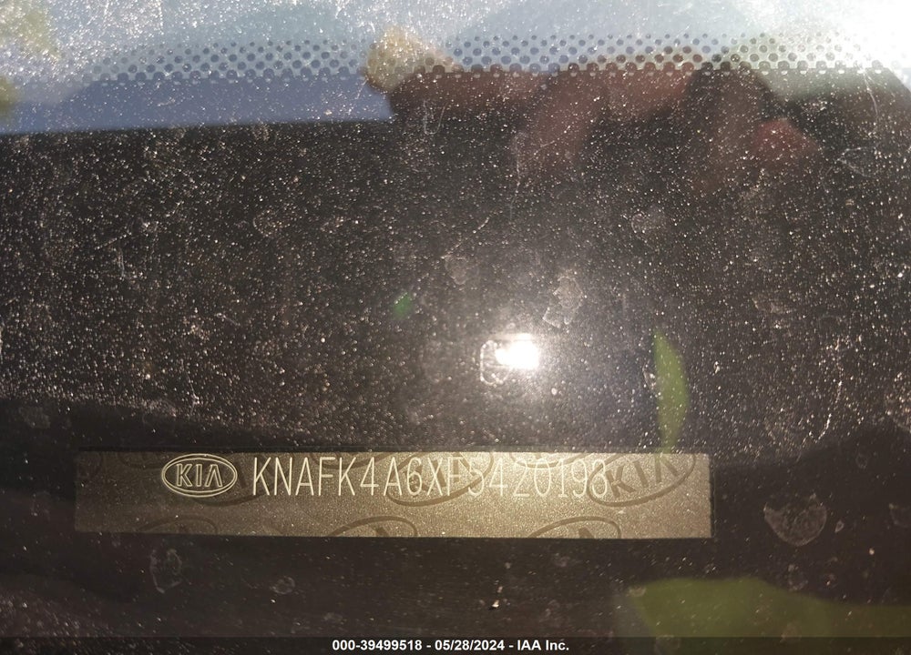 2015 KIA FORTE VIN: KNAFK4A6XF5420193