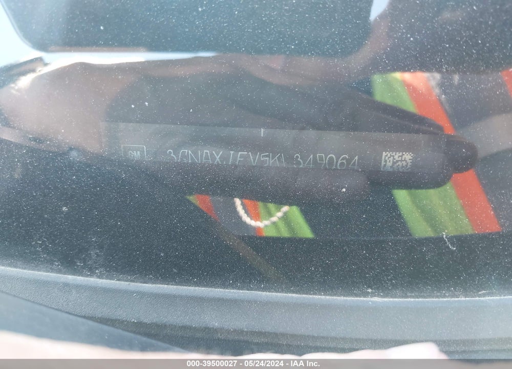 2019 CHEVROLET EQUINOX LT VIN: 3GNAXJEV5KL349064