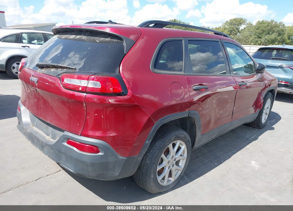 2016 JEEP CHEROKEE SPORT VIN: 1C4PJLAB3GW342434