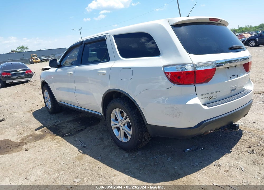 2012 DODGE DURANGO SXT VIN: 1C4RDJAG1CC213071