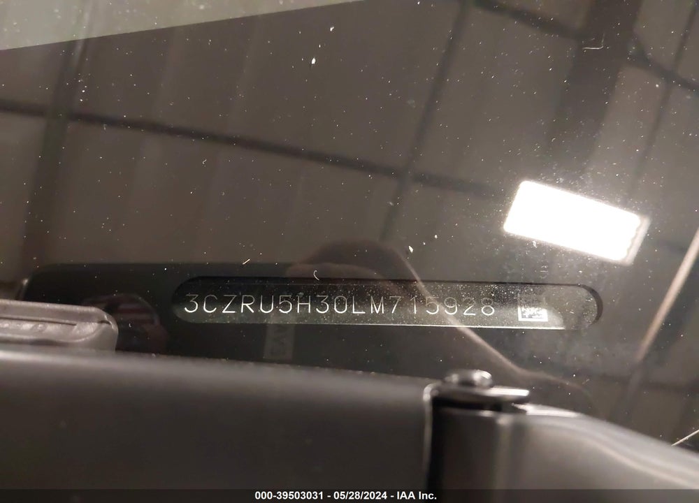 2020 HONDA HR-V 2WD LX VIN: 3CZRU5H30LM715928