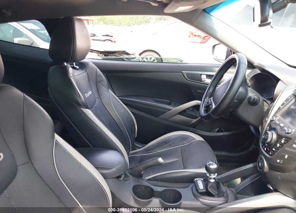 2013 HYUNDAI VELOSTER TURBO W/BLACK VIN: KMHTC6AE3DU109404