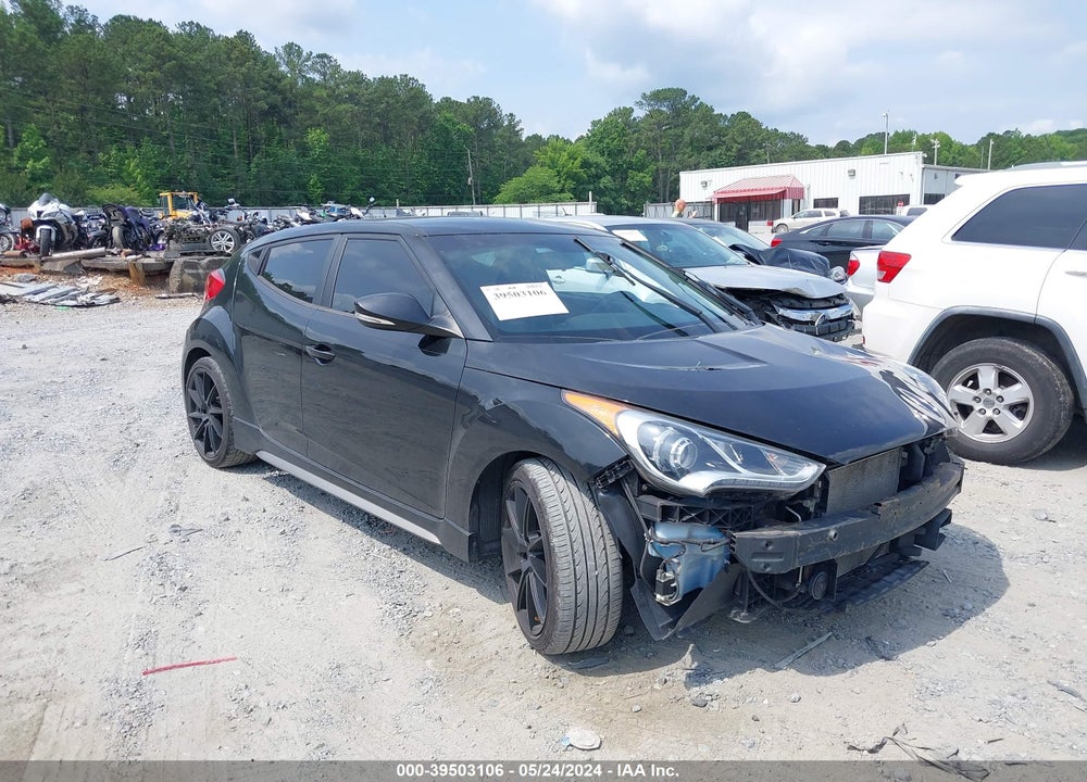 2013 HYUNDAI VELOSTER TURBO W/BLACK VIN: KMHTC6AE3DU109404