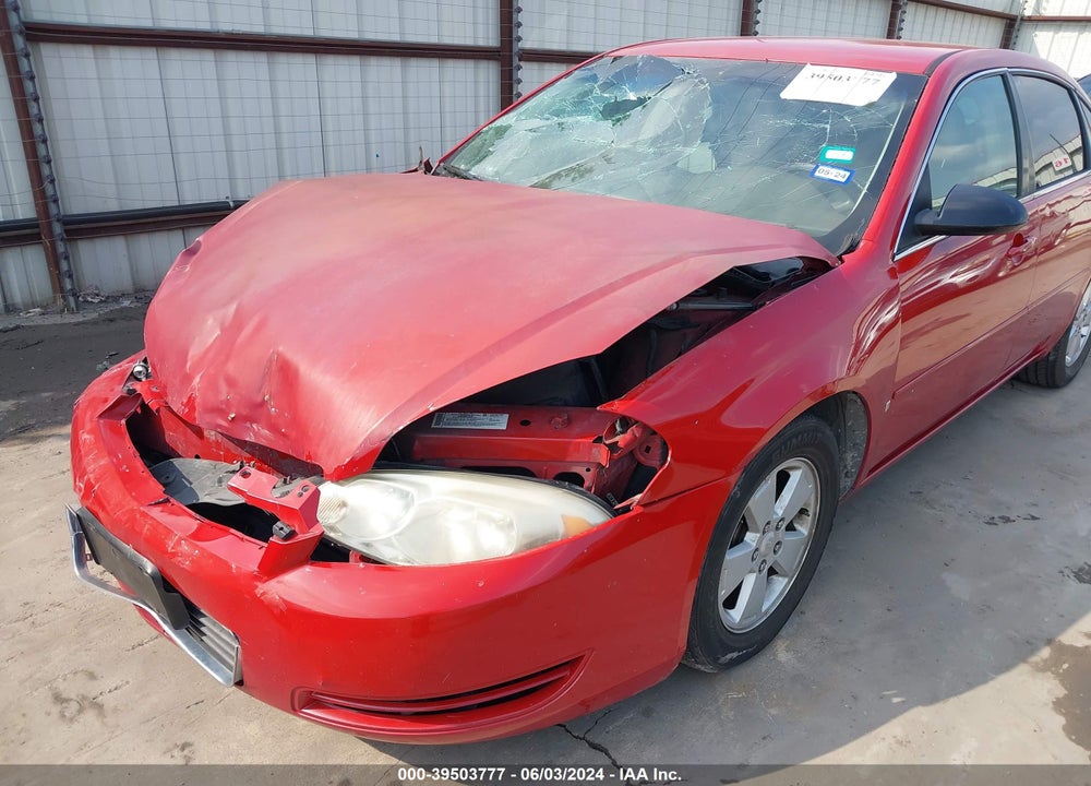 2008 CHEVROLET IMPALA LT VIN: 2G1WT58K489254082
