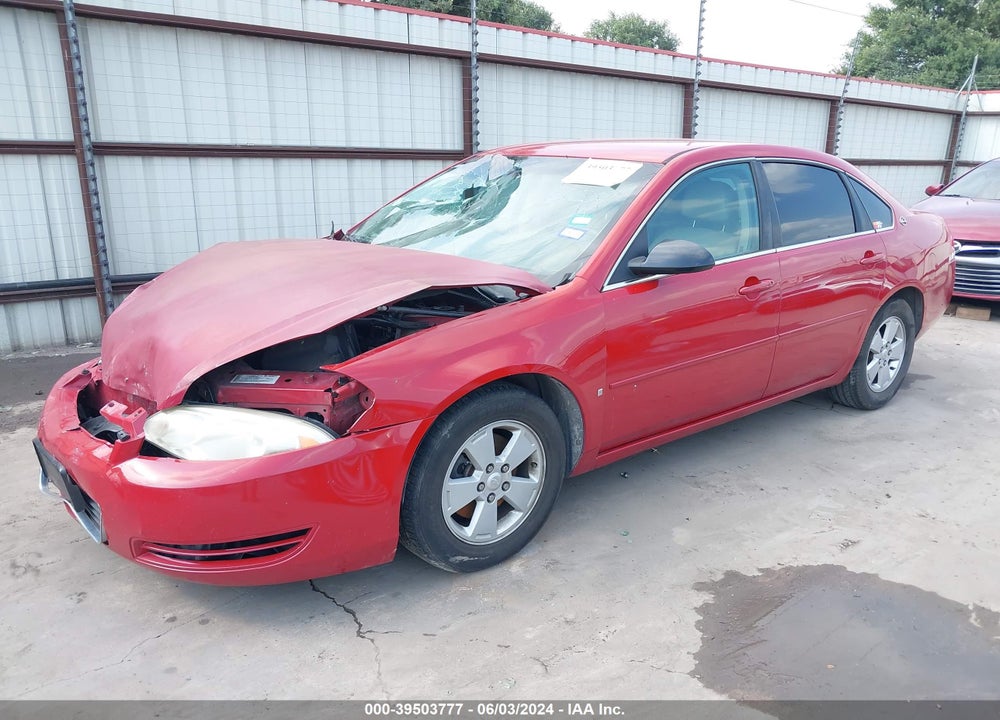 2008 CHEVROLET IMPALA LT VIN: 2G1WT58K489254082