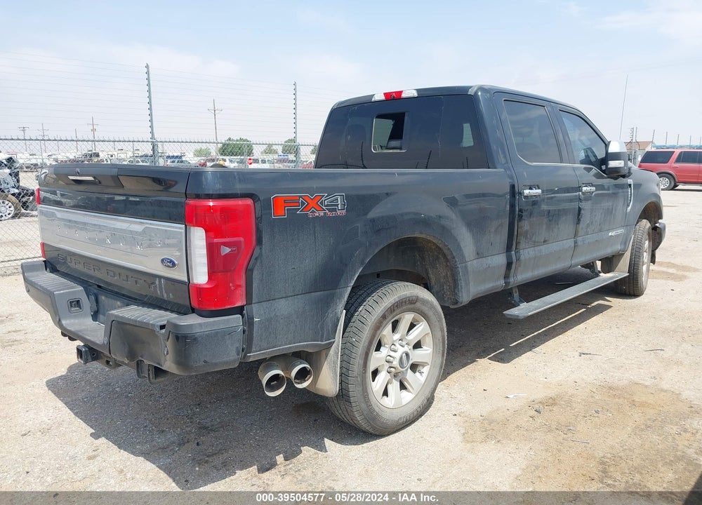 2017 FORD F-250 PLATINUM VIN: 1FT7W2BT4HED09341