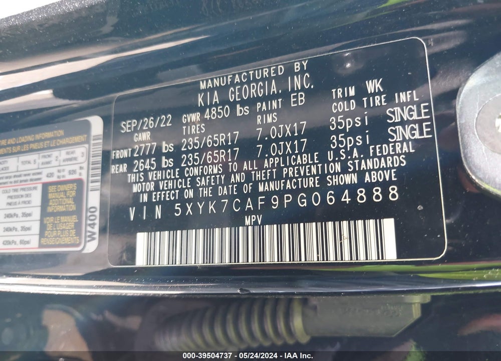2023 KIA SPORTAGE X-PRO VIN: 5XYK7CAF9PG064888