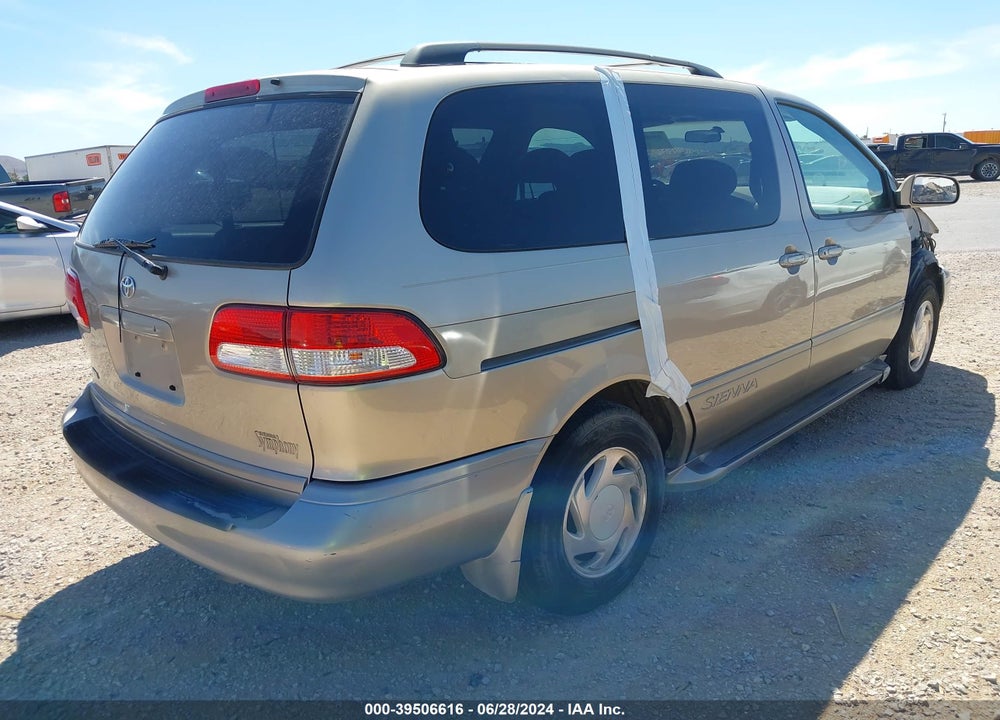 2002 TOYOTA SIENNA LE VIN: 4T3ZF13C82U447644