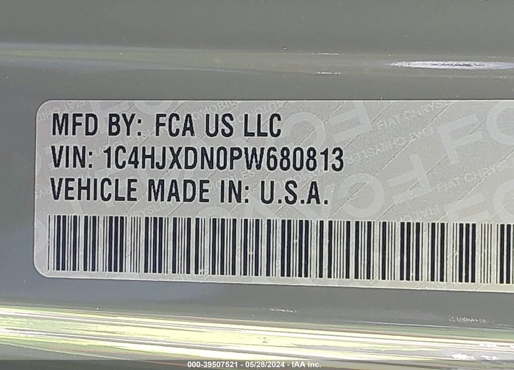 2023 JEEP WRANGLER 4-DOOR SPORT 4X4 VIN: 1C4HJXDN0PW680813