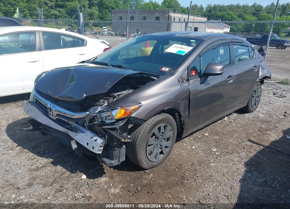 2012 HONDA CIVIC LX VIN: 2HGFB2F50CH539139