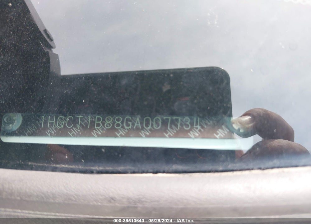 2016 HONDA ACCORD EX-L VIN: 1HGCT1B88GA007734
