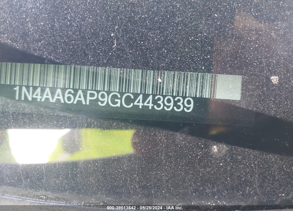 2016 NISSAN MAXIMA 3.5 SV VIN: 1N4AA6AP9GC443939