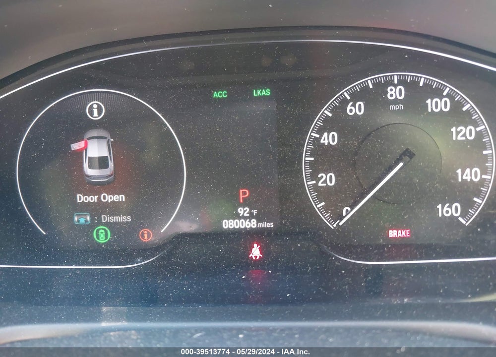 2018 HONDA ACCORD EX-L 2.0T VIN: 1HGCV2F54JA033657