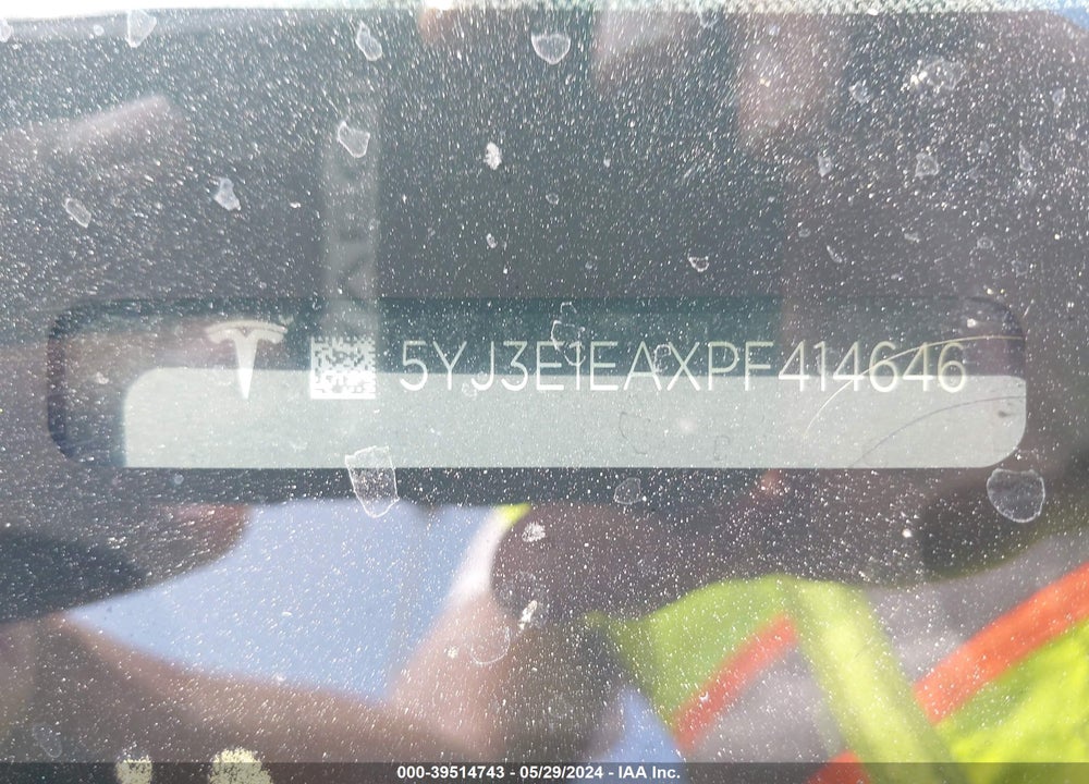 2023 TESLA MODEL 3 VIN: 5YJ3E1EAXPF414646