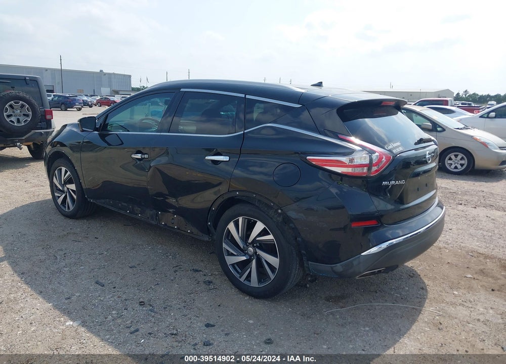 2015 NISSAN MURANO PLATINUM VIN: 5N1AZ2MG5FN259152