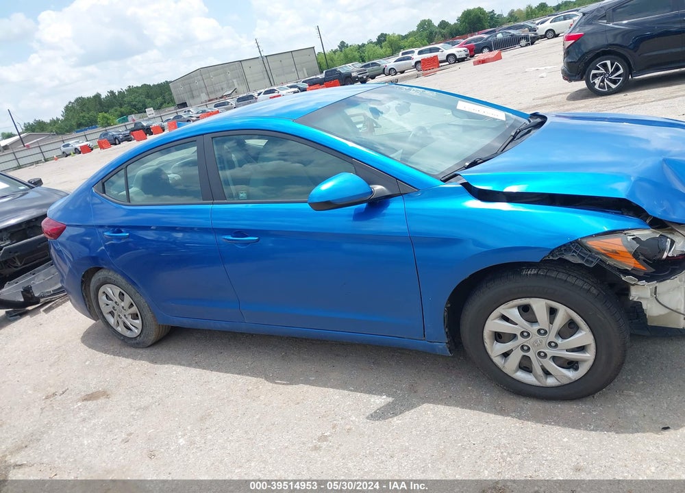 2017 HYUNDAI ELANTRA SE VIN: KMHD74LF9HU118455