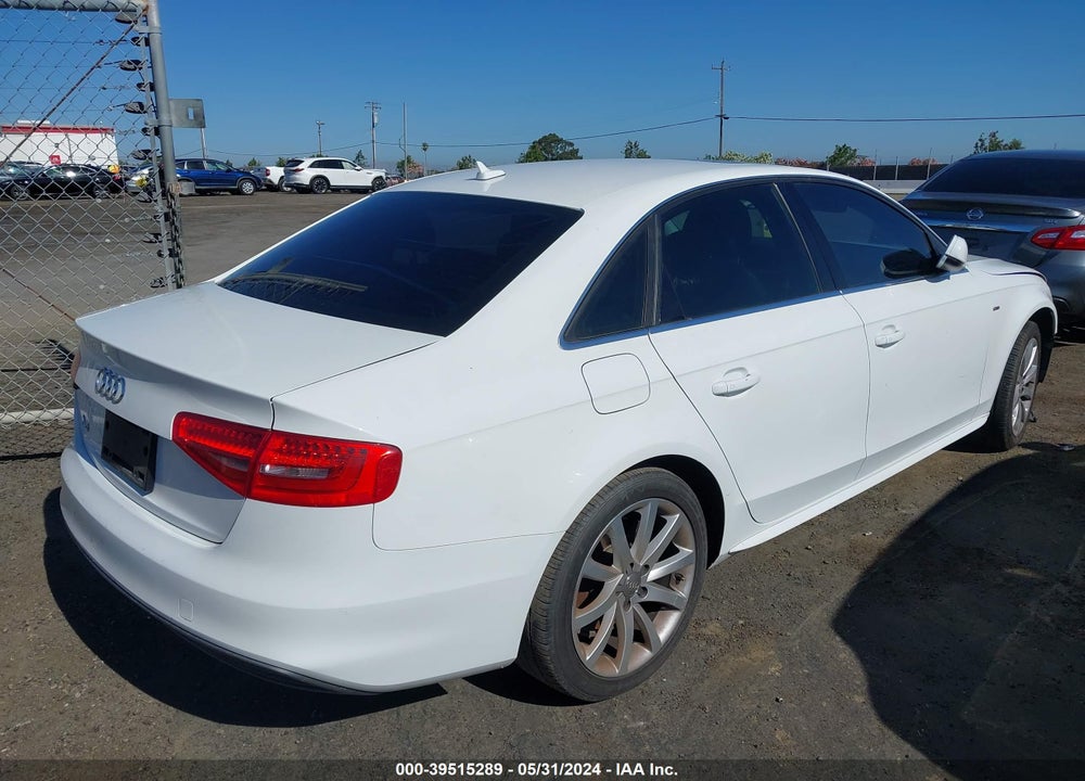 2014 AUDI A4 2.0T PREMIUM VIN: WAUAFAFL5EN002778