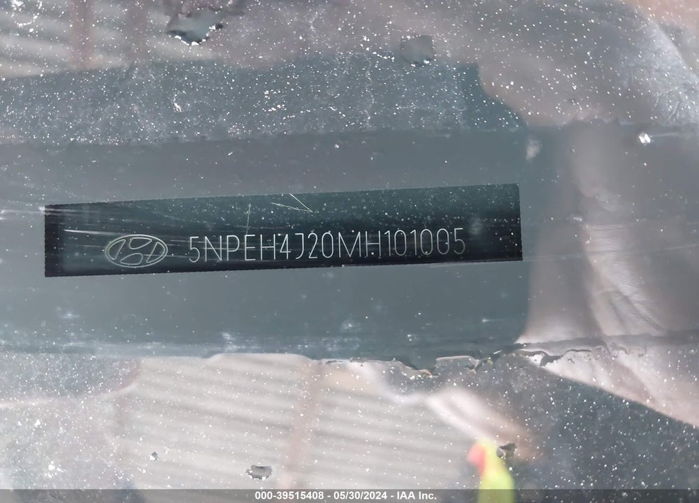 2021 HYUNDAI SONATA LIMITED VIN: 5NPEH4J20MH101005