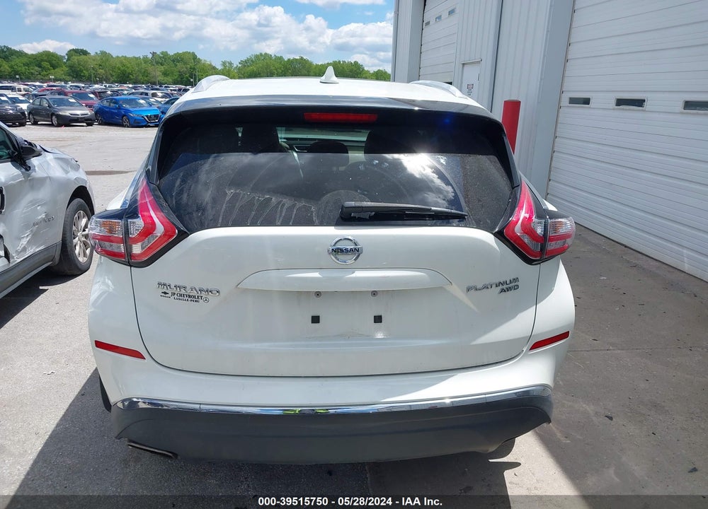 2016 NISSAN MURANO PLATINUM VIN: 5N1AZ2MH8GN141834