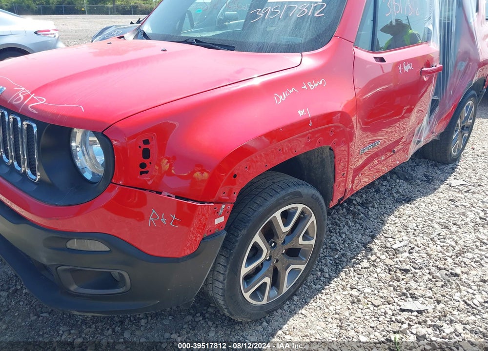 2017 JEEP RENEGADE LATITUDE 4X4 VIN: ZACCJBBBXHPF55967