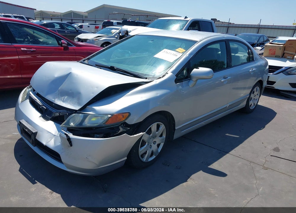 2008 HONDA CIVIC LX VIN: 1HGFA165X8L043059