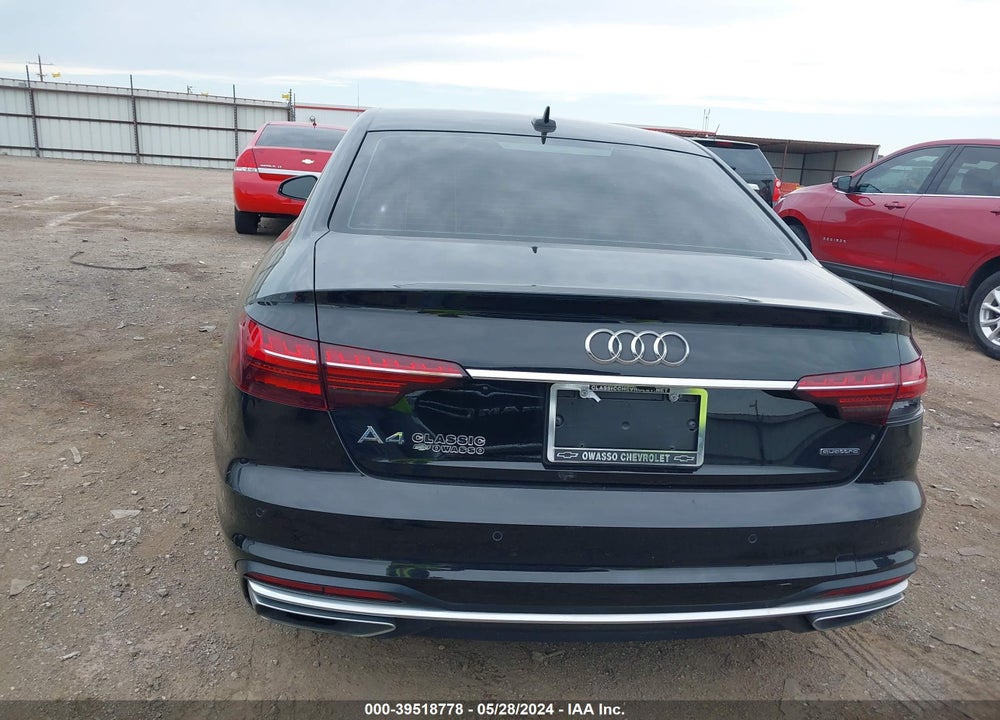 2022 AUDI A4 PREMIUM PLUS 45 TFSI S LINE QUATTRO S TRONIC VIN: WAUEAAF42NN011706