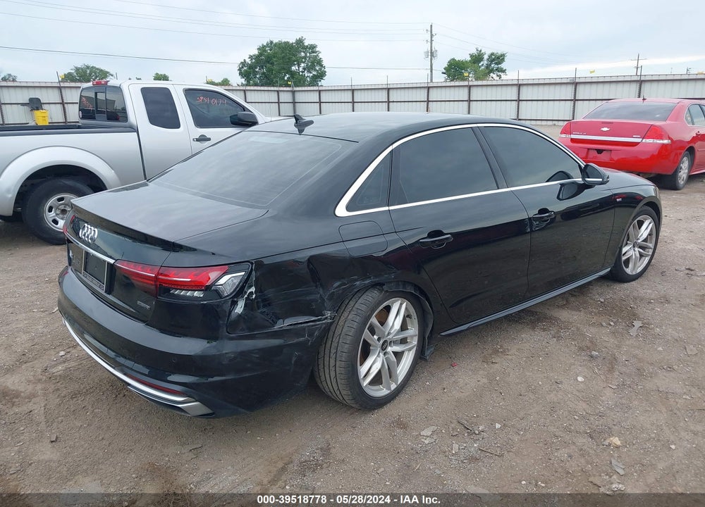 2022 AUDI A4 PREMIUM PLUS 45 TFSI S LINE QUATTRO S TRONIC VIN: WAUEAAF42NN011706