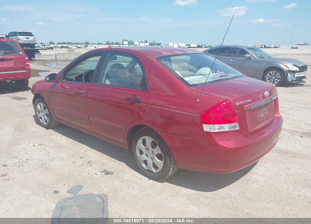 2008 KIA SPECTRA EX VIN: KNAFE121985581940