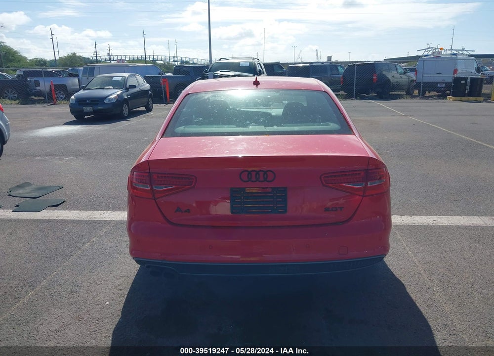2014 AUDI A4 2.0T PREMIUM VIN: WAUMFAFL7EN027372